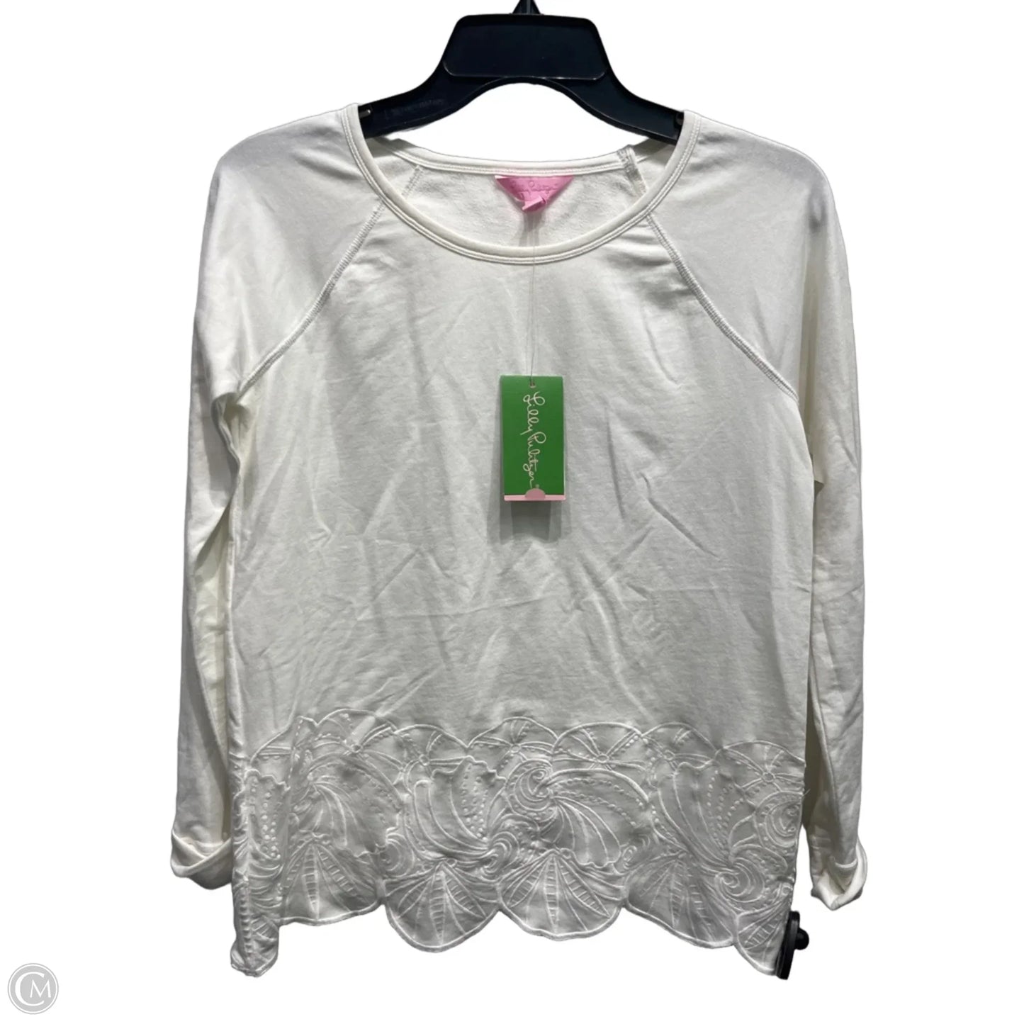Top Long Sleeve Designer By Lilly Pulitzer In White, Size: Xxs