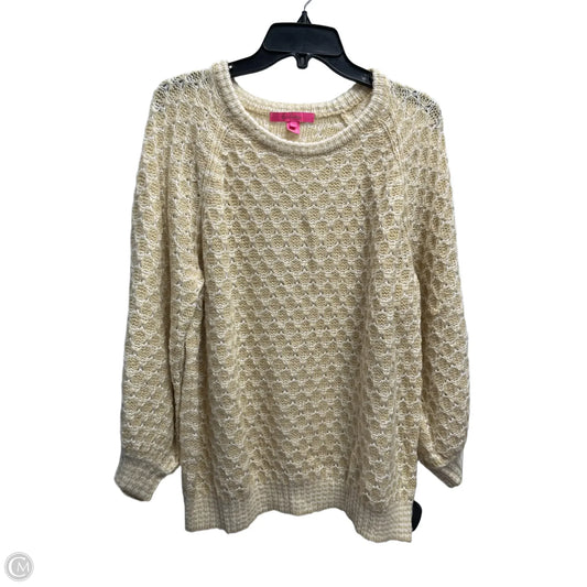 Sweater Designer By Lilly Pulitzer In Cream, Size: Xl