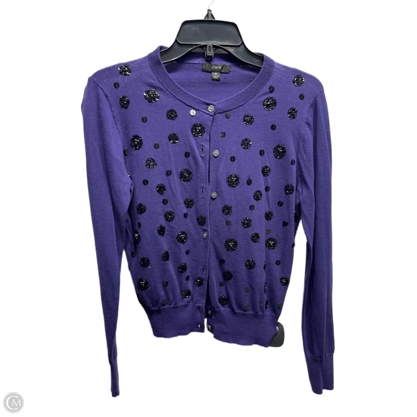 Sweater Cardigan By J. Crew In Purple, Size: S