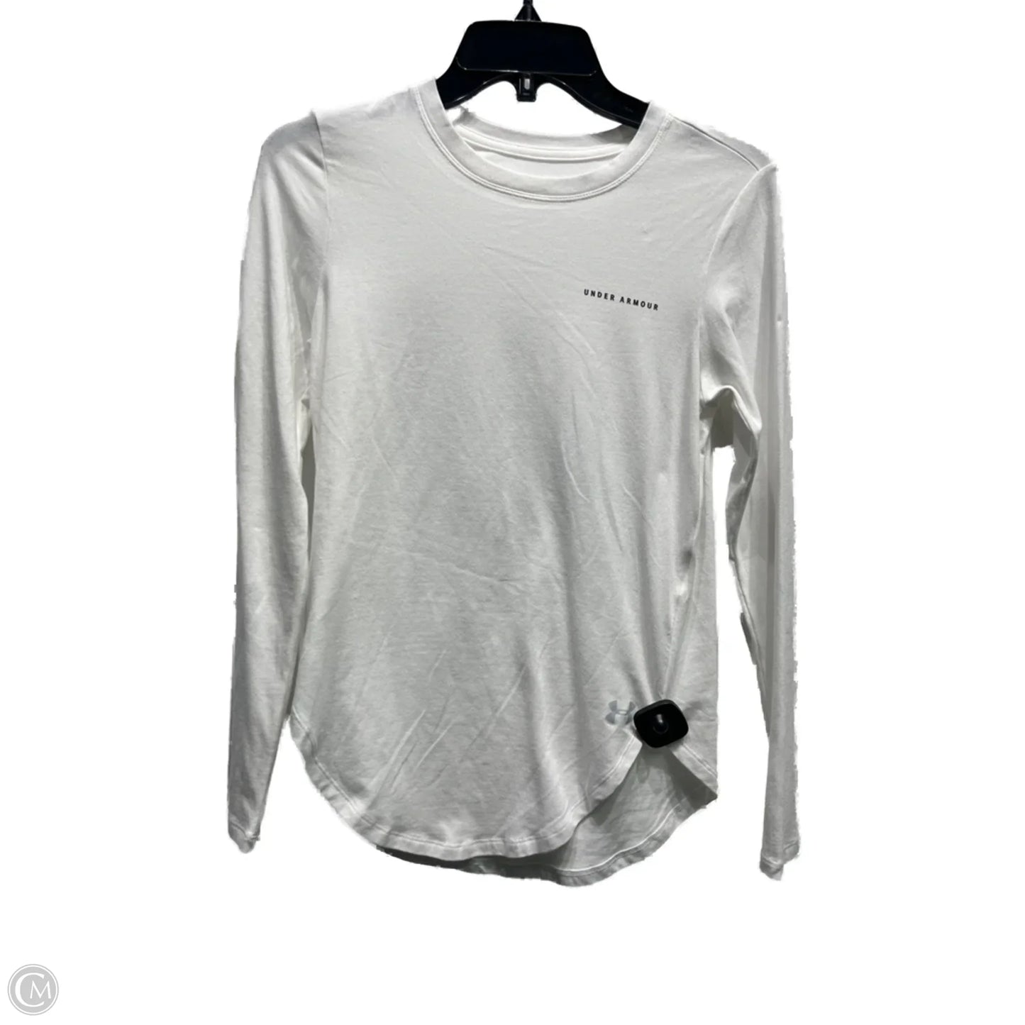 Athletic Top Long Sleeve Crewneck By Under Armour In White, Size: M