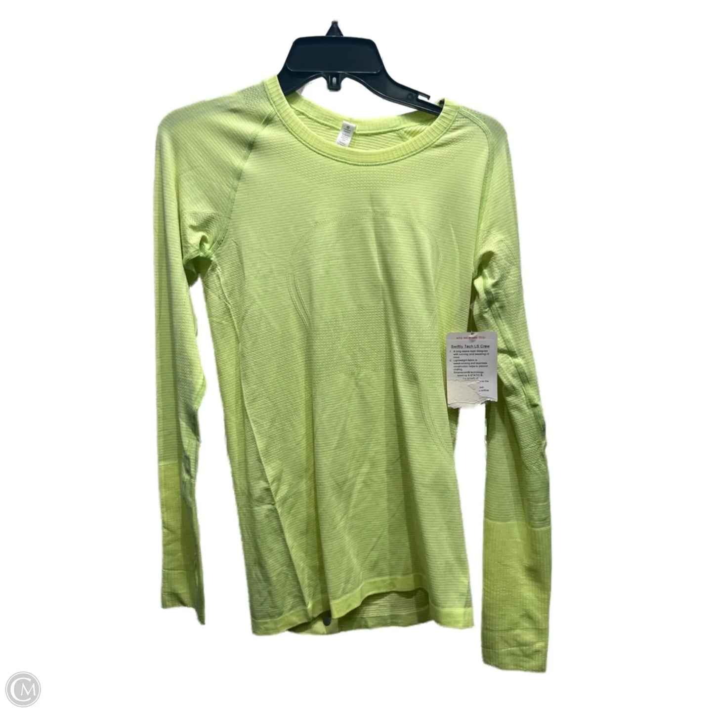 Athletic Top Long Sleeve Crewneck By Lululemon In Yellow, Size: 8