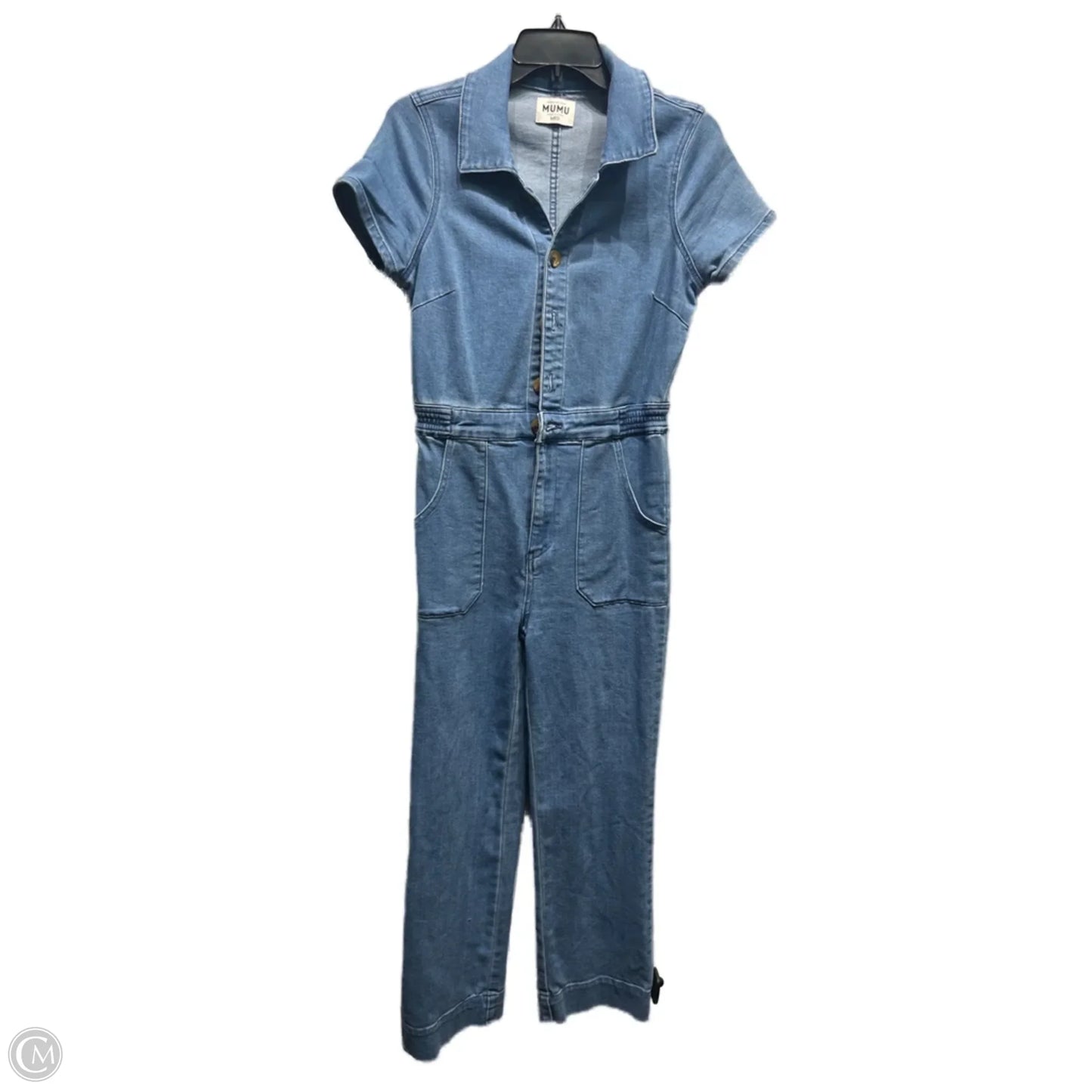 Jumpsuit By Mumu In Blue Denim, Size: M