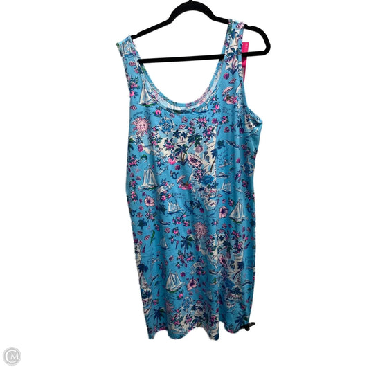 Dress Designer By Lilly Pulitzer In Blue & Pink, Size: Xl