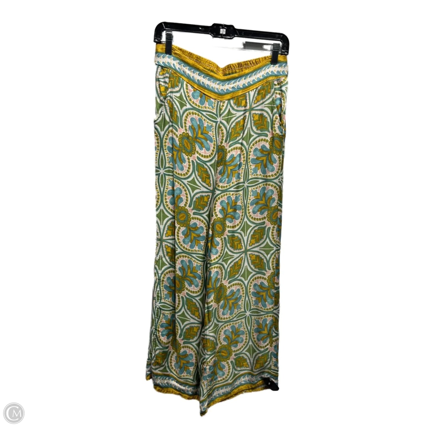 Pants Lounge By Haute Hippie In Green & Yellow, Size: M