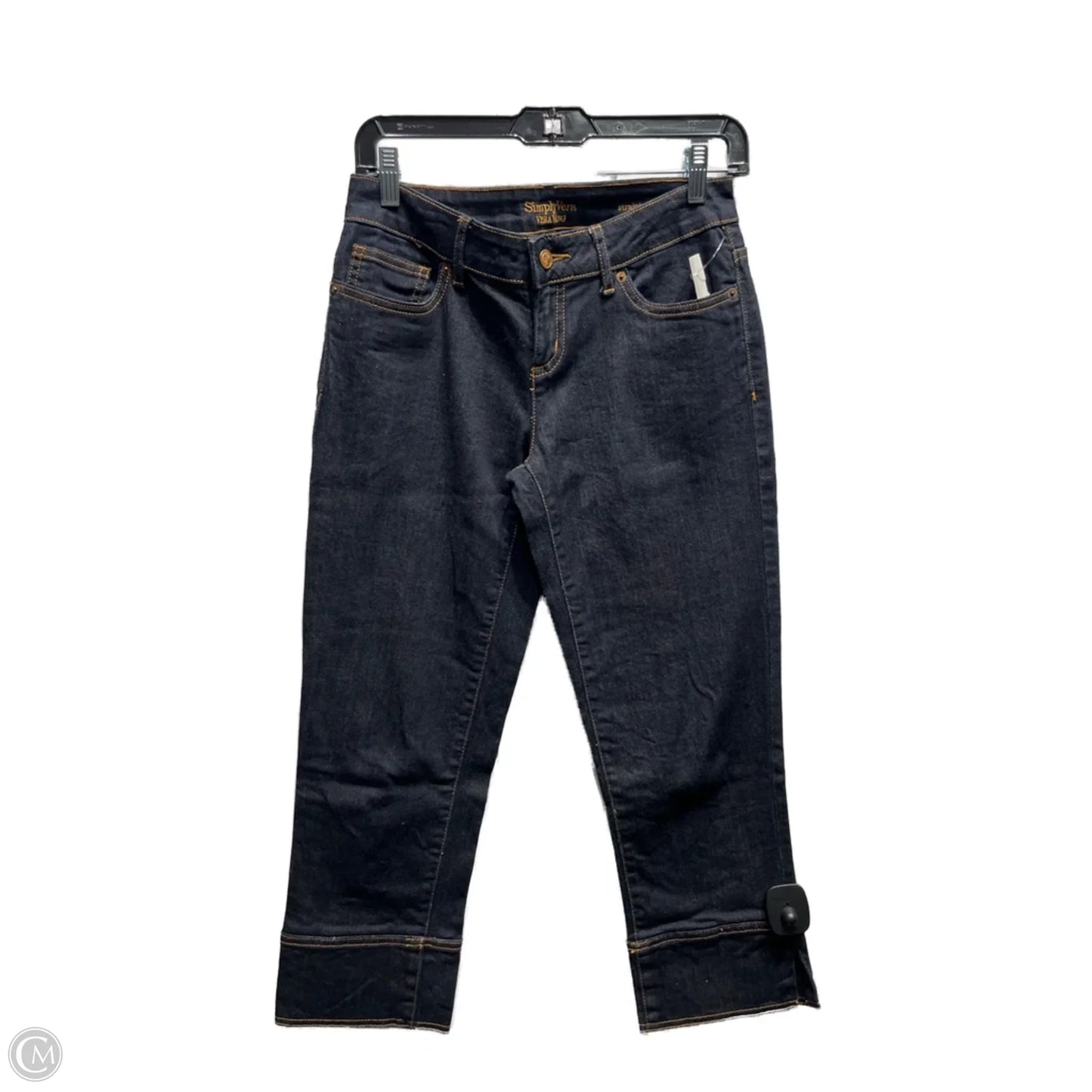 Capris By Simply Vera In Blue Denim, Size: 2
