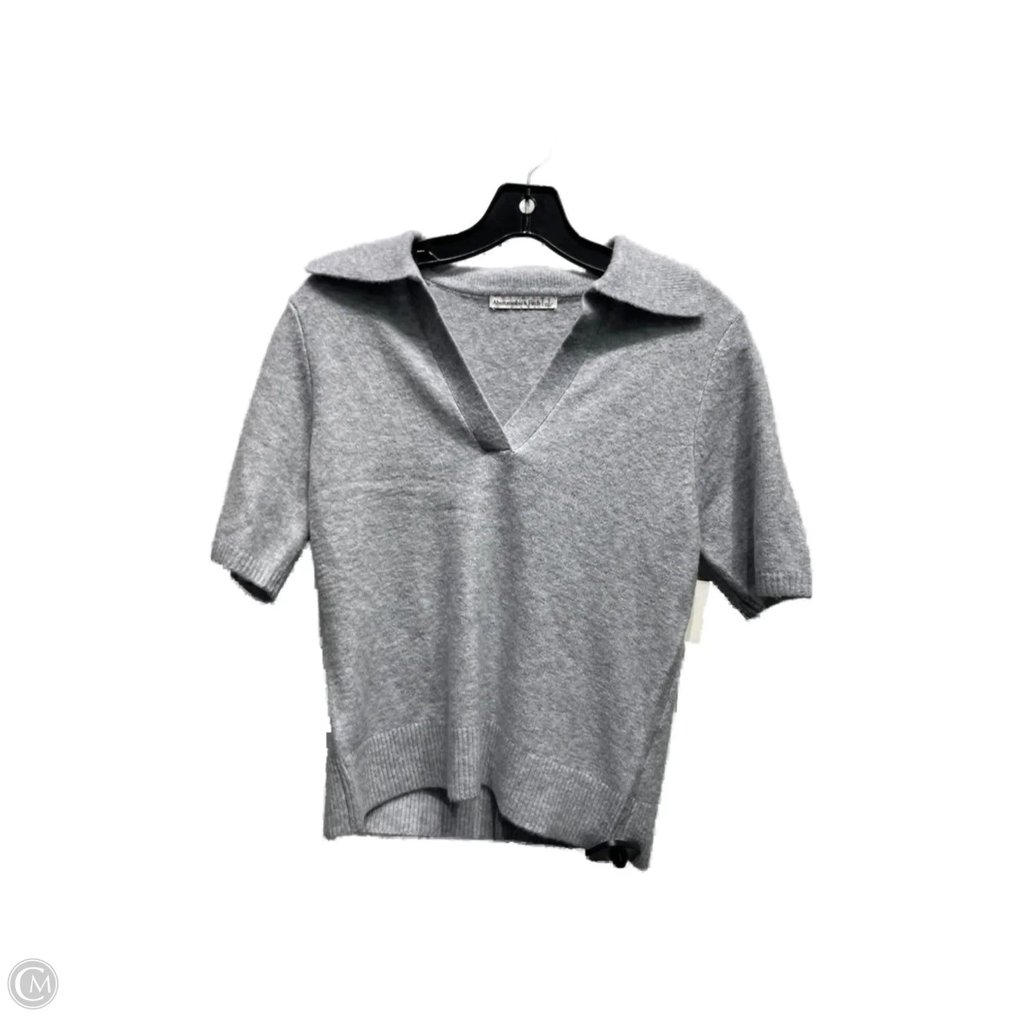 Top Short Sleeve By Abercrombie And Fitch In Grey, Size: S
