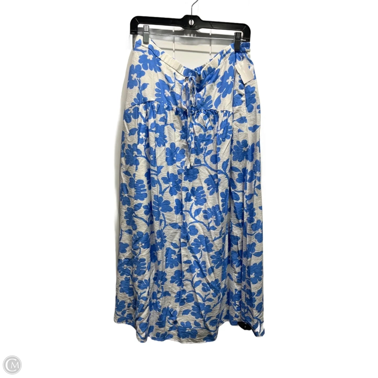 Skirt Maxi By Melloday In Blue & White, Size: Xl