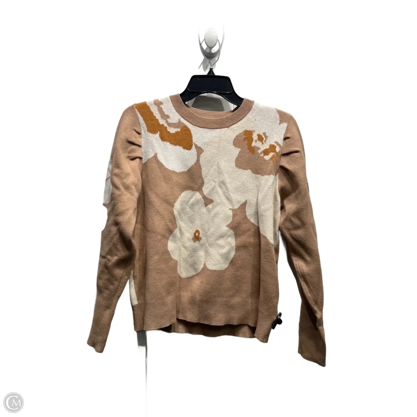 Sweater By Sugar Lips In Tan & White, Size: S