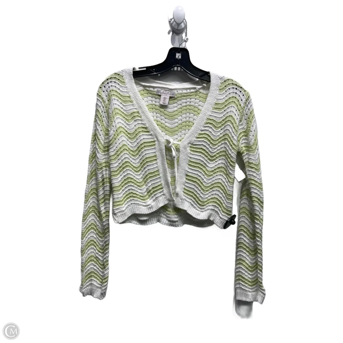 Cardigan By Sincerely Jules In Green & White, Size: S