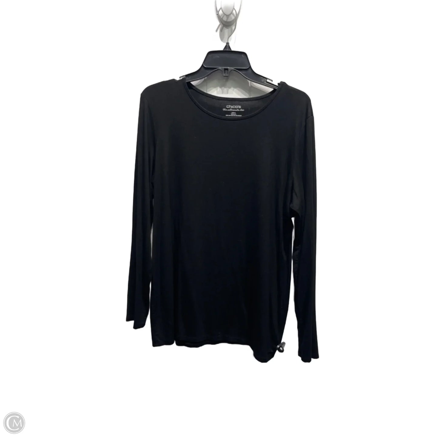 Top Long Sleeve By Chicos In Black, Size: L