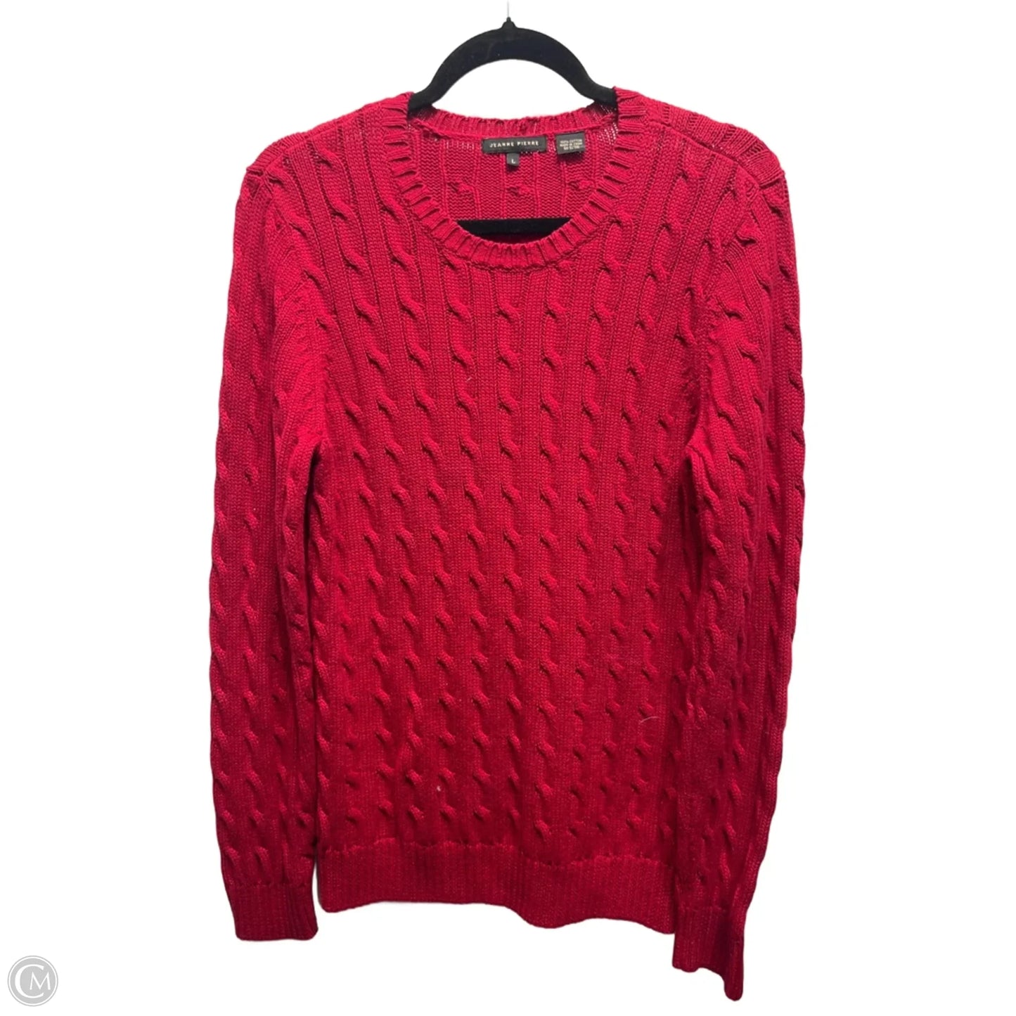 Sweater By Jeanne Pierre In Red, Size: L