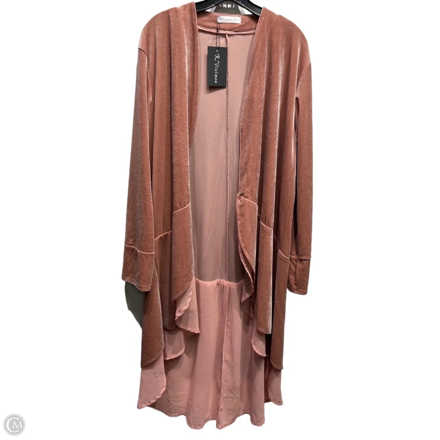 Cardigan By Clothes Mentor In Pink, Size: Xl