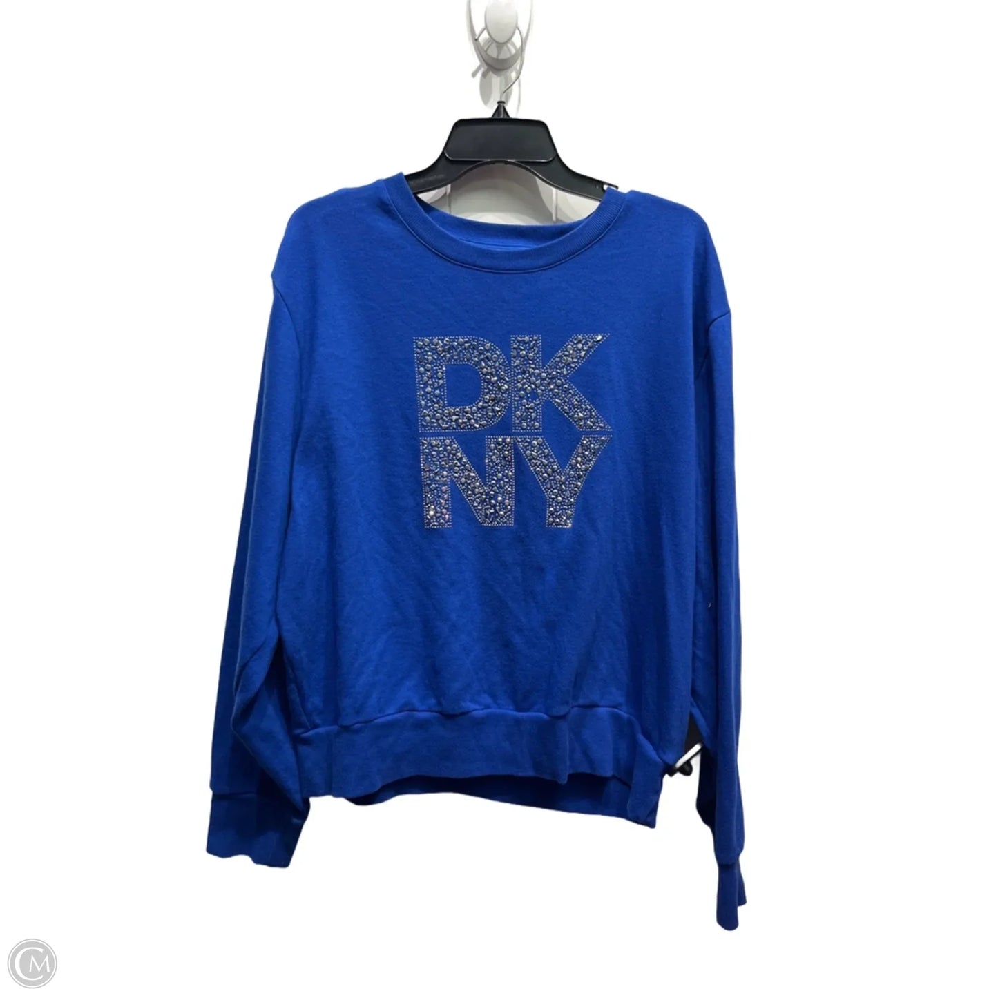 Sweatshirt By DKNY In Blue & Silver, Size: Xl