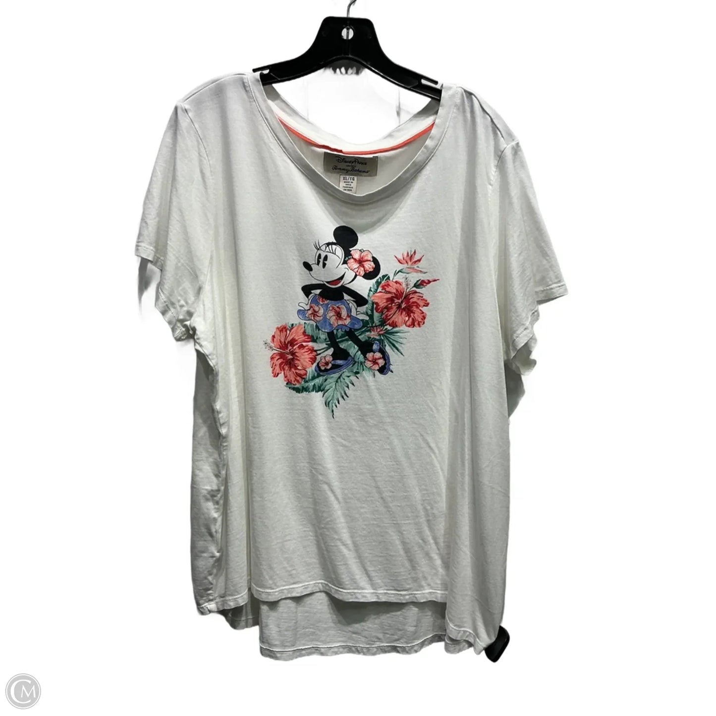 Top Short Sleeve By Tommy Bahama In Pink & White, Size: Xl