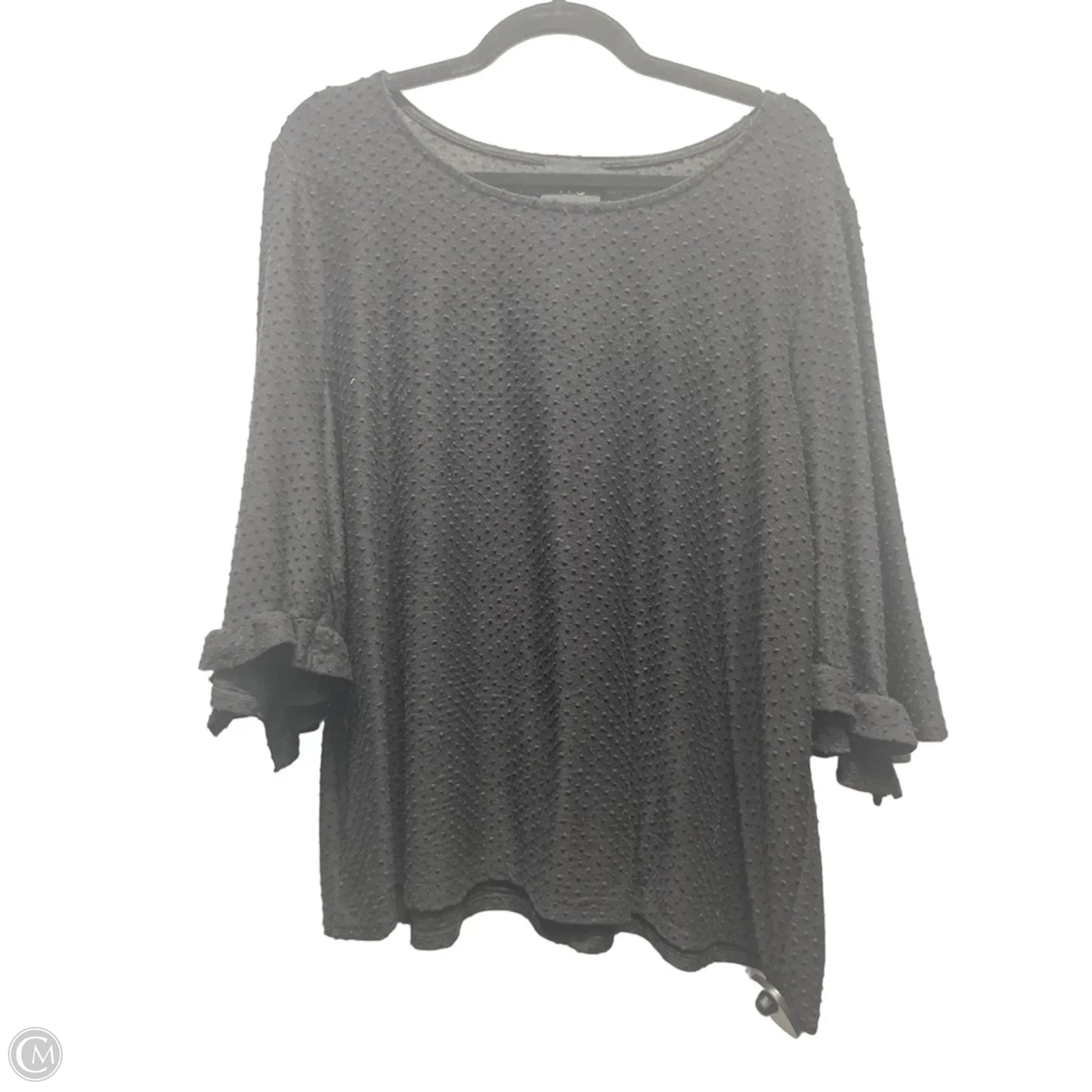 Top Short Sleeve By W5 In Black, Size: 2x