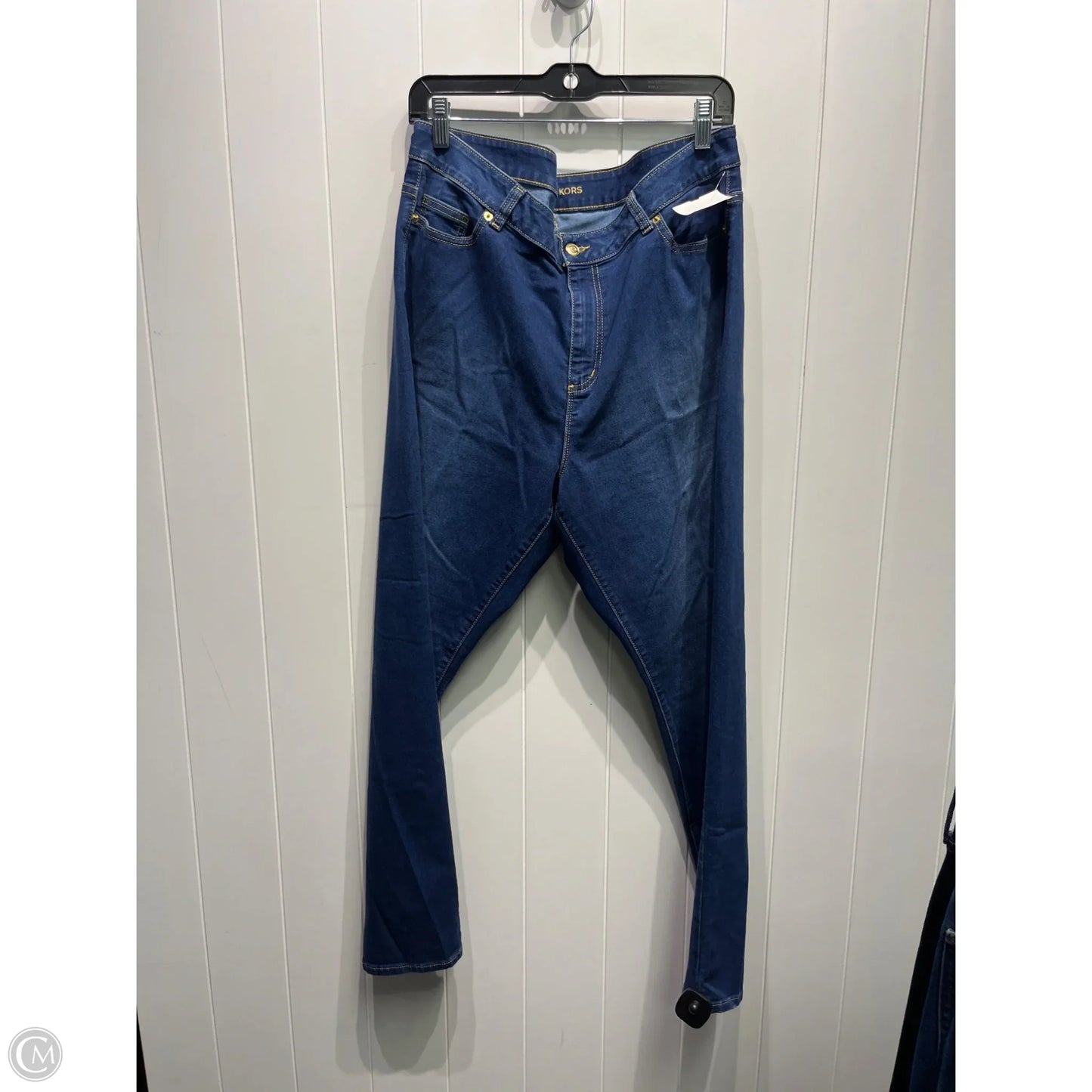 Jeans Skinny By Michael By Michael Kors In Blue Denim, Size: 16