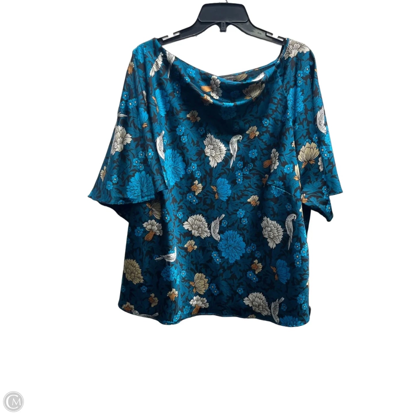 Top Short Sleeve By Ann Taylor In Teal, Size: Xxl