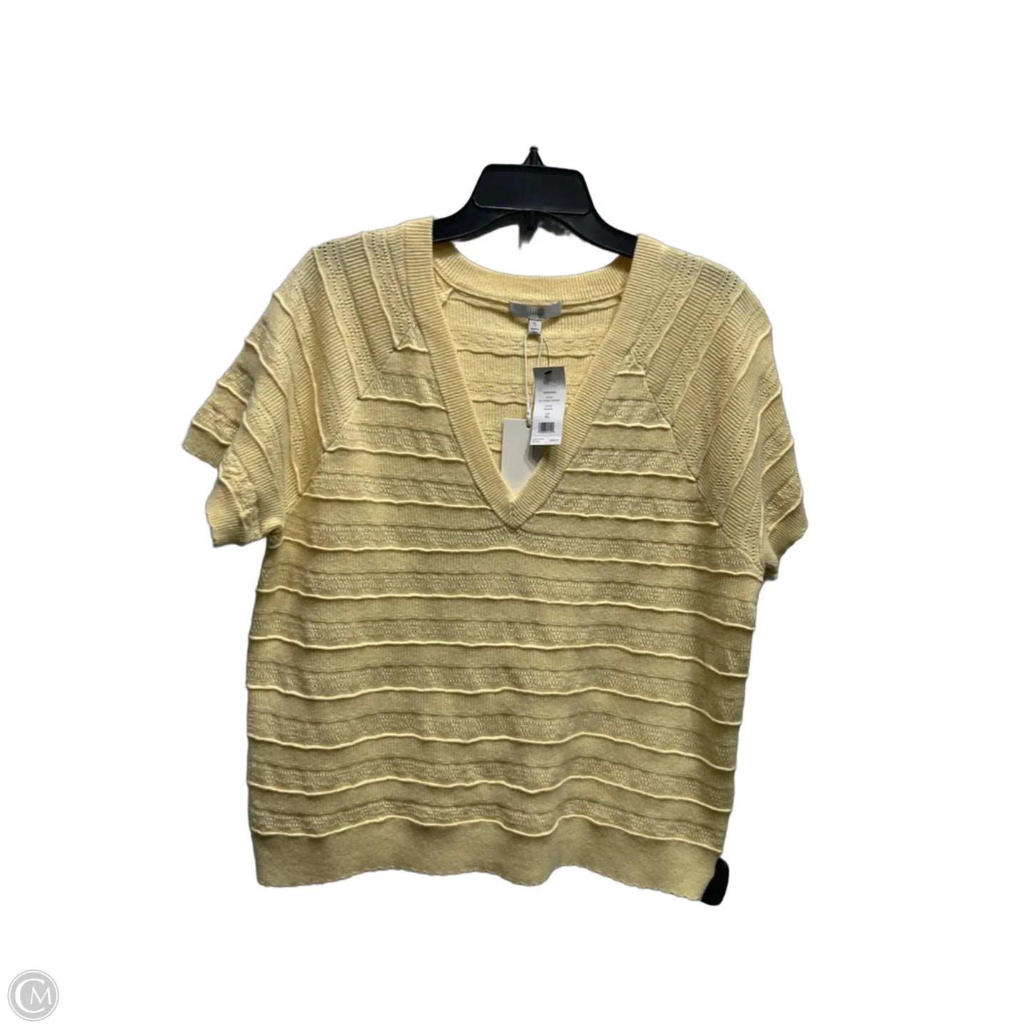 Sweater Short Sleeve By Joie In Yellow, Size: Xl