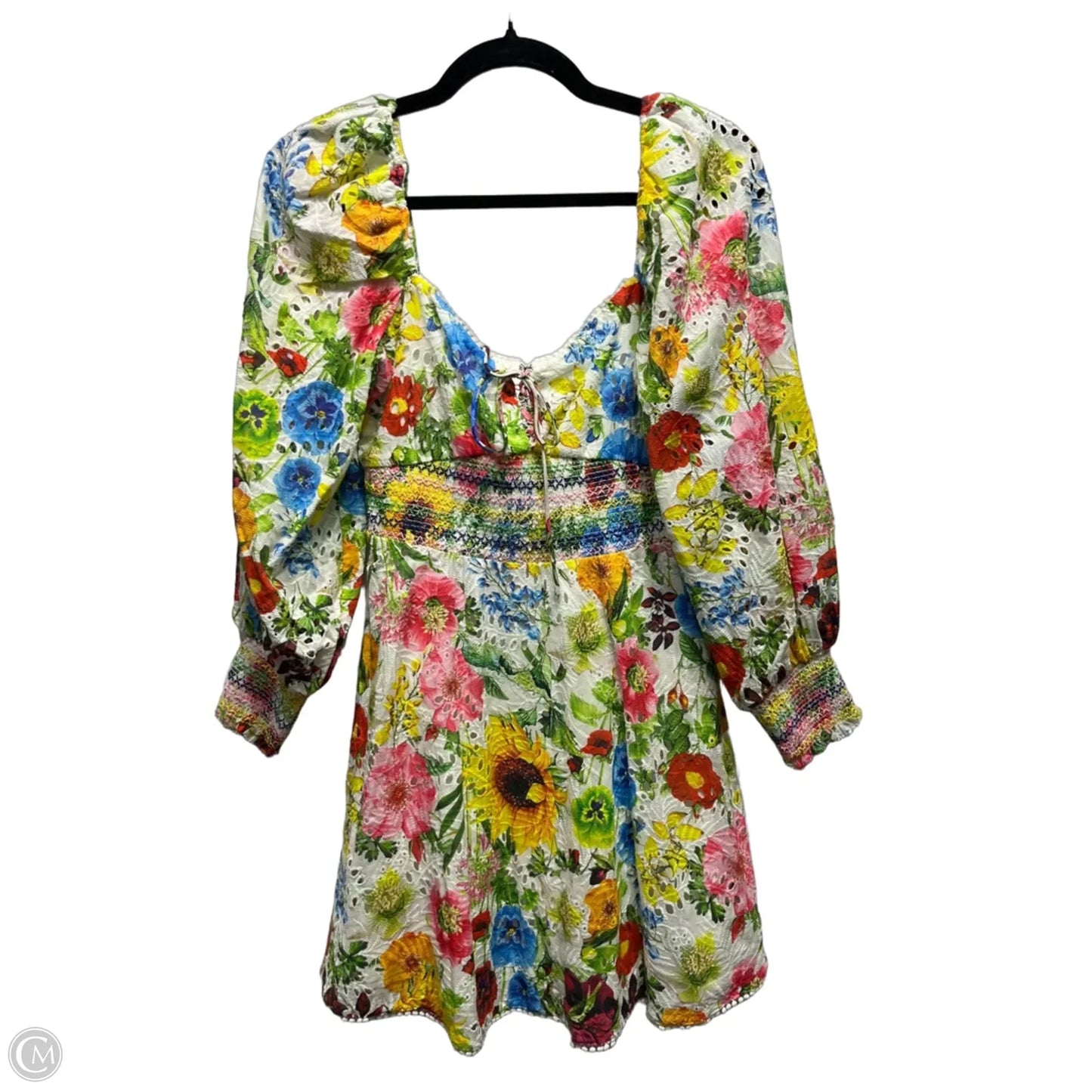 Dress Designer By Alice + Olivia In Blue & Green, Size: 4