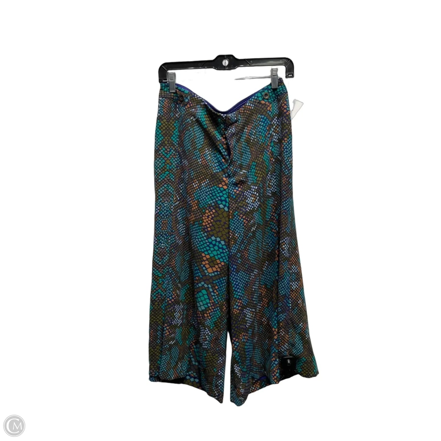 Pants Cropped By Anthropologie In Green & Grey, Size: 8