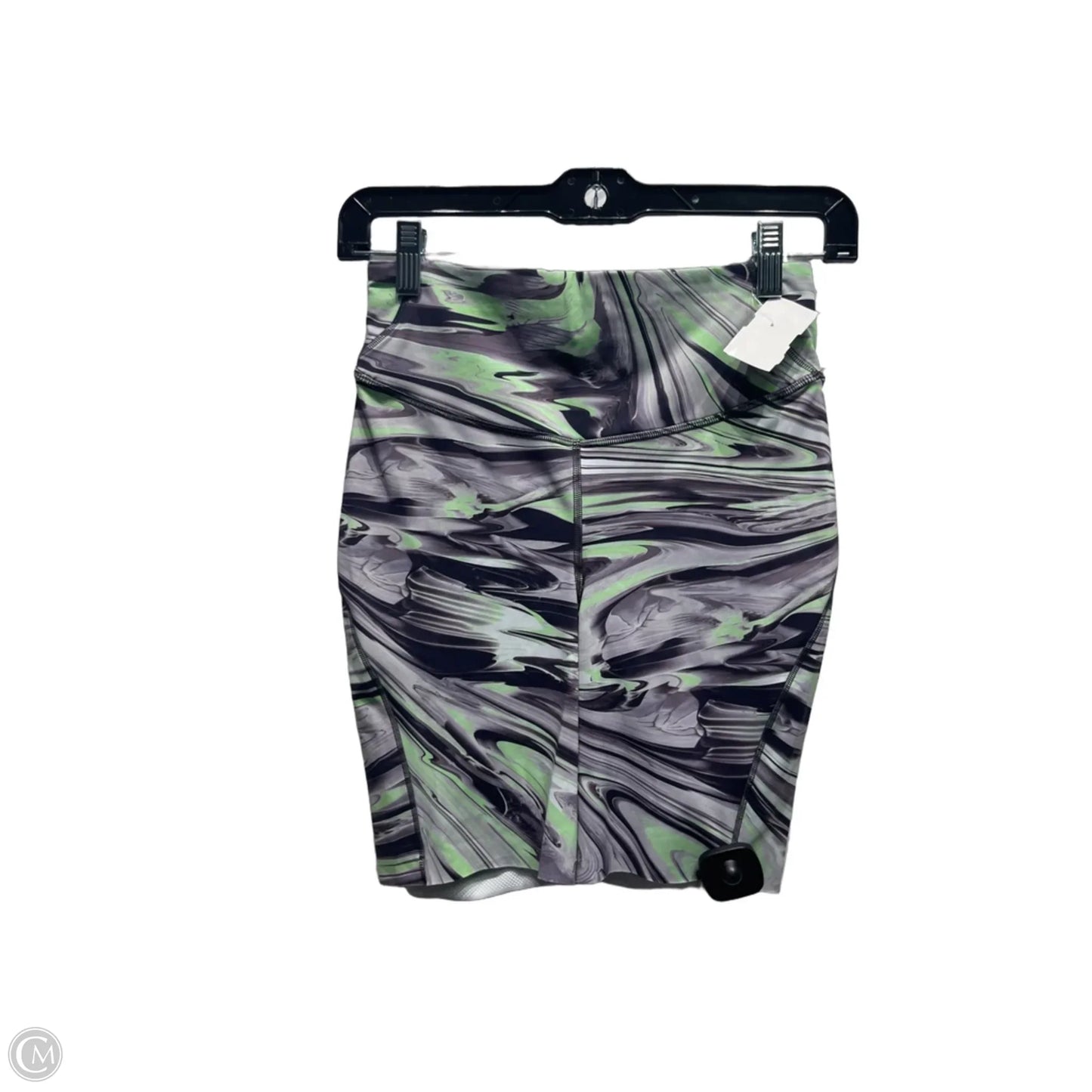 Athletic Shorts By Lululemon In Green & Grey, Size: 6