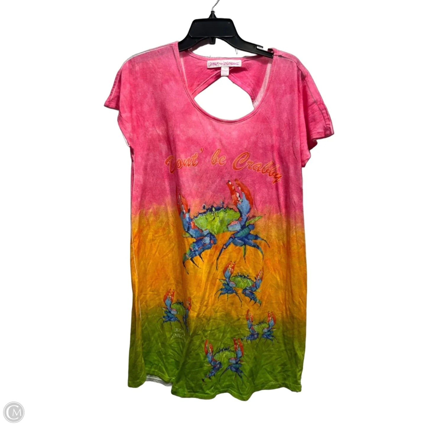 Dress Casual Short By Leoma Lovegrove In Pink & Yellow, Size: S