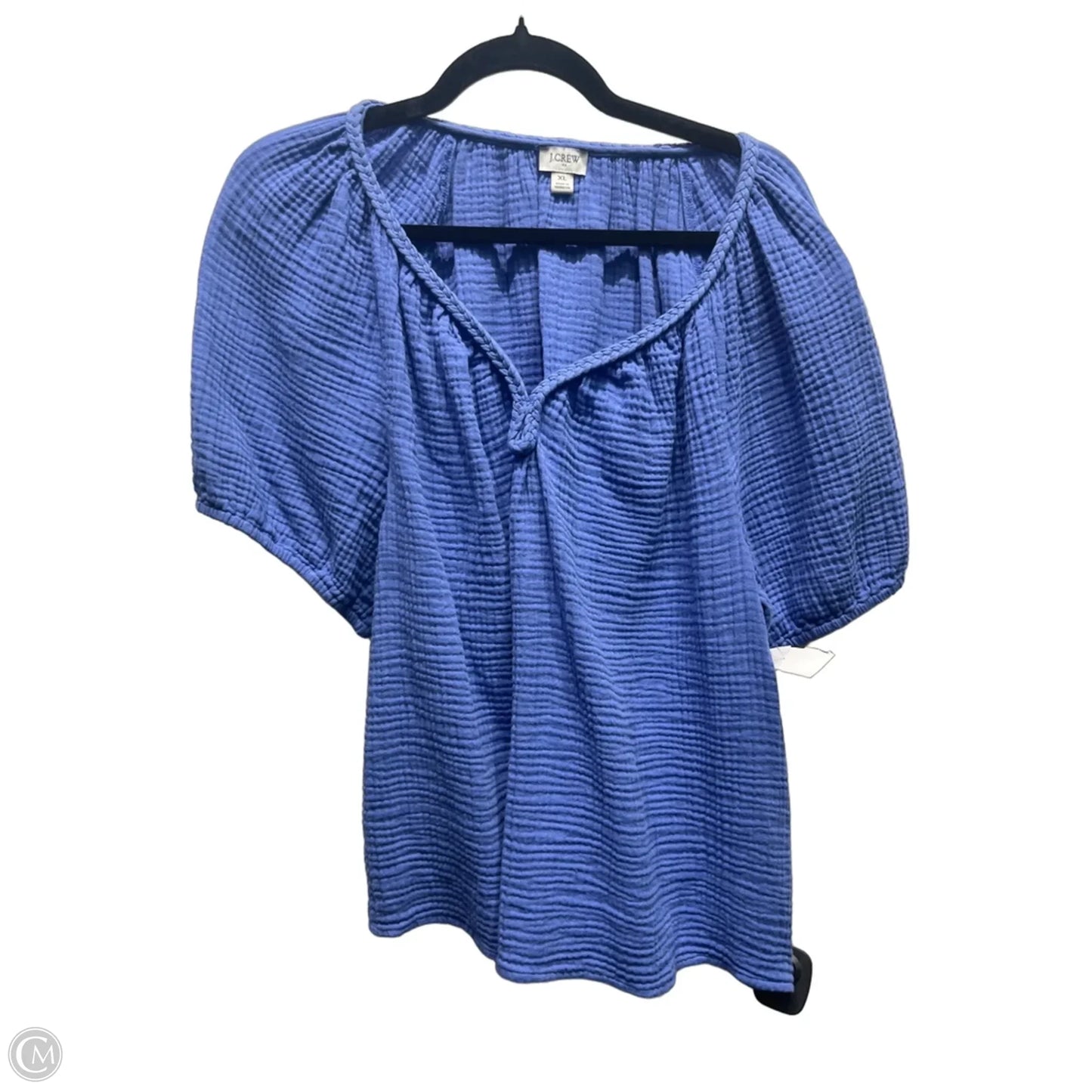 Top Short Sleeve By J. Crew In Blue, Size: Xl