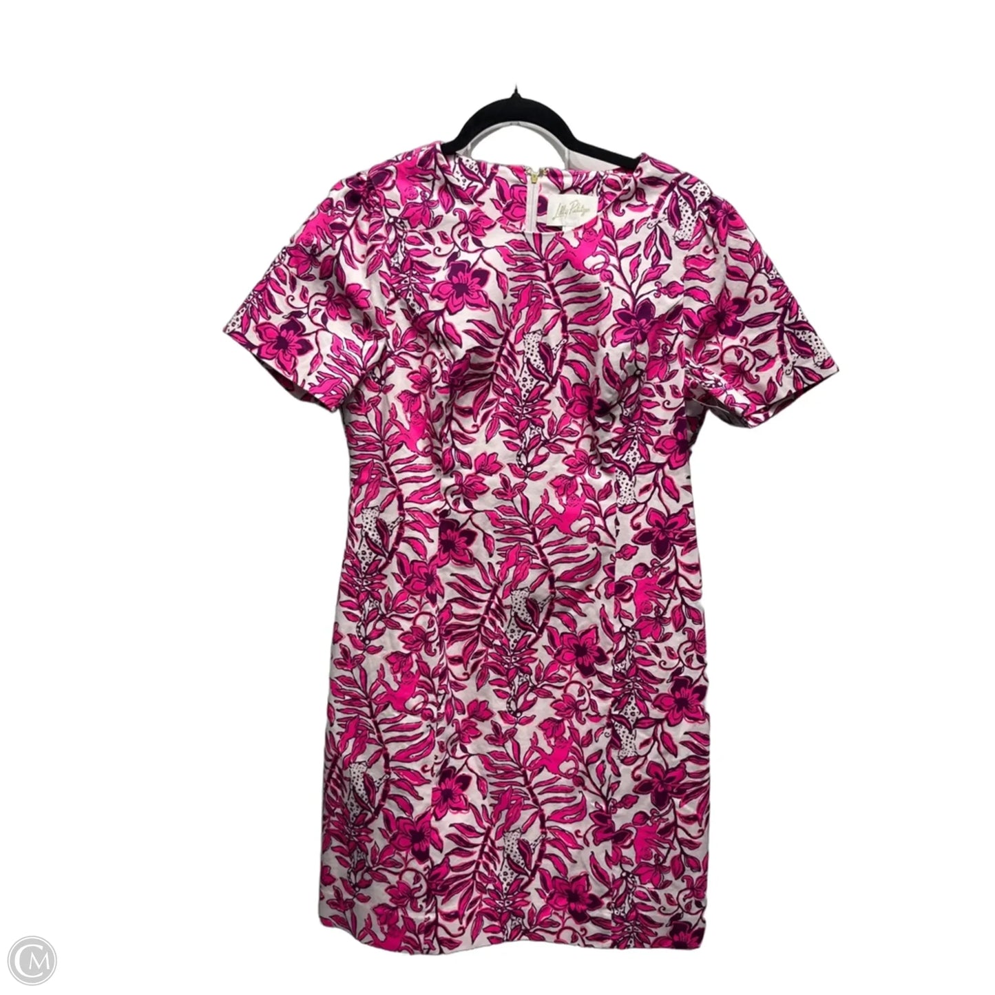 Dress Designer By Lilly Pulitzer In Pink & White, Size: 10