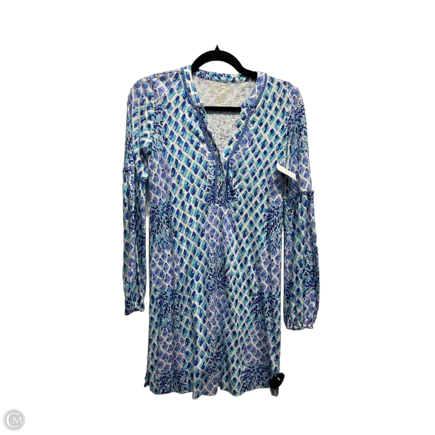 Dress Designer By Lilly Pulitzer In Blue & White, Size: Xxs