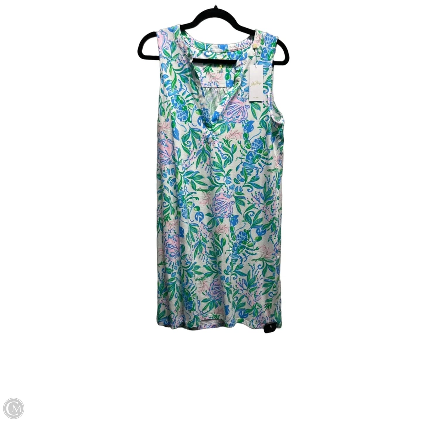 Dress Designer By Lilly Pulitzer In Blue & Green, Size: M