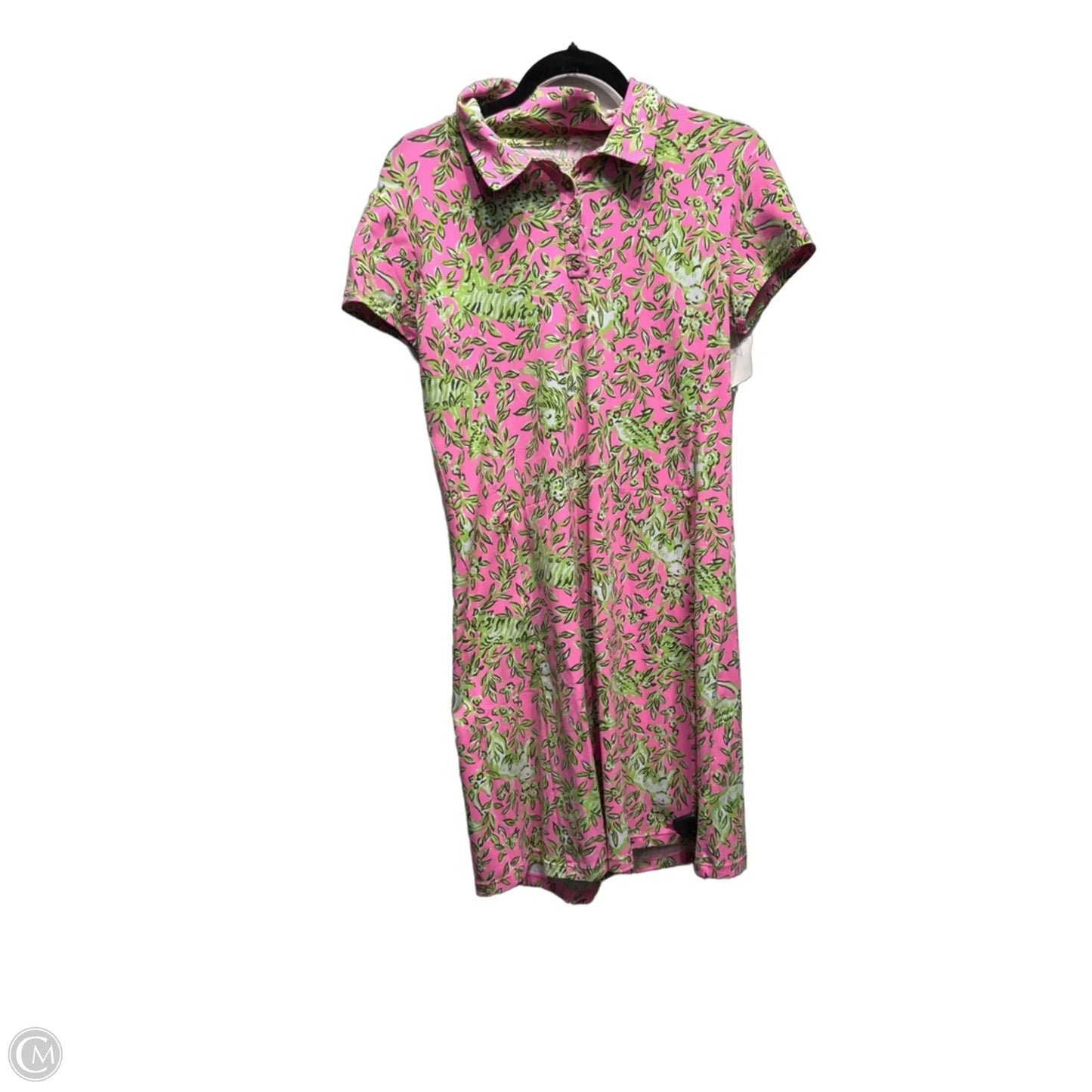 Dress Designer By Lilly Pulitzer In Green & Pink, Size: M