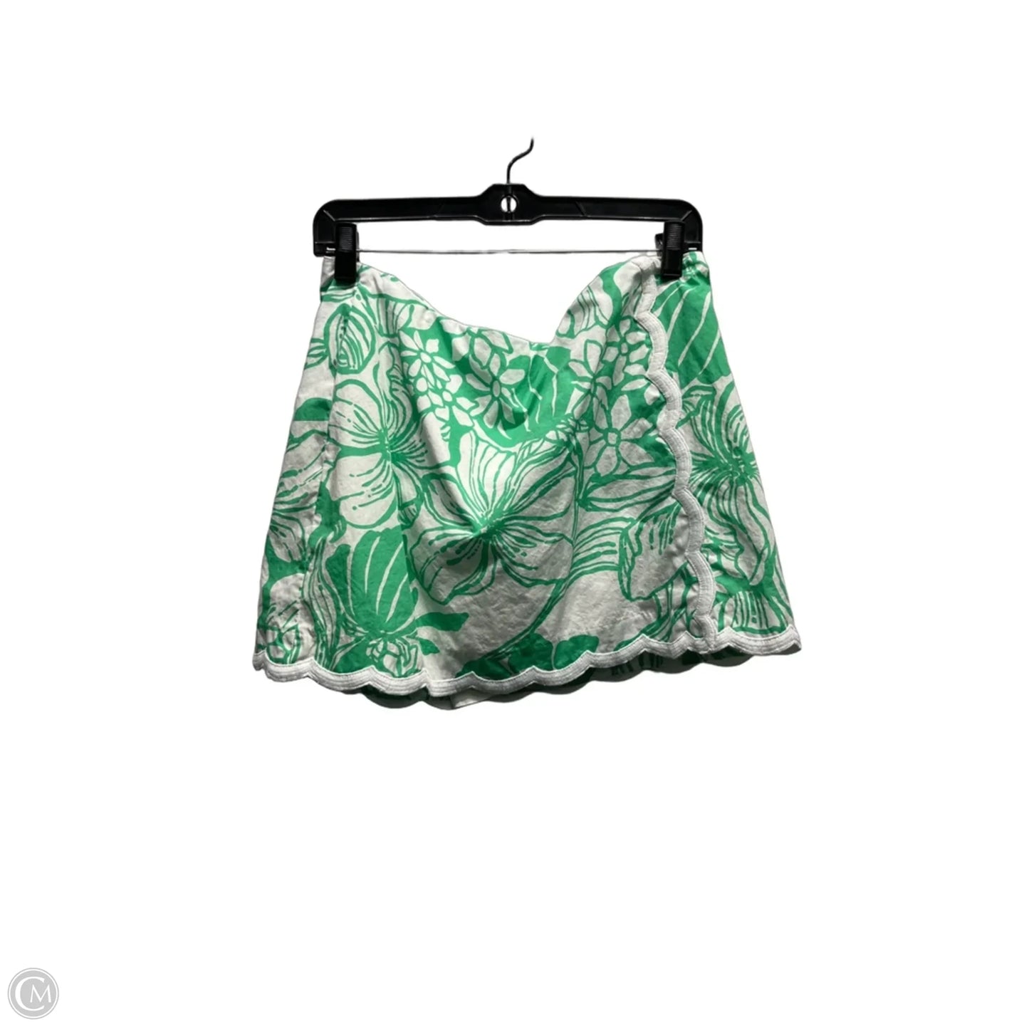 Skort Designer By Lilly Pulitzer In Green & White, Size: 12