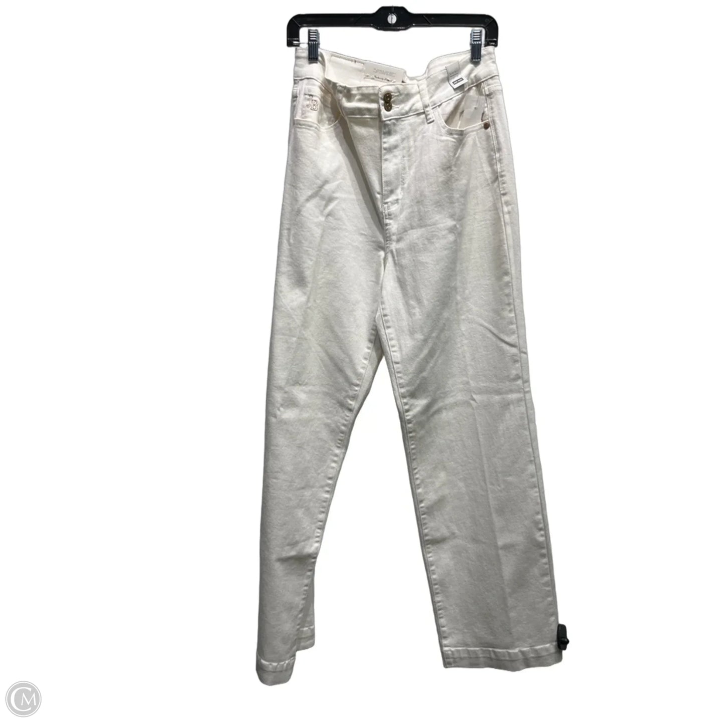 Jeans Straight By Judy Blue In White Denim, Size: 12