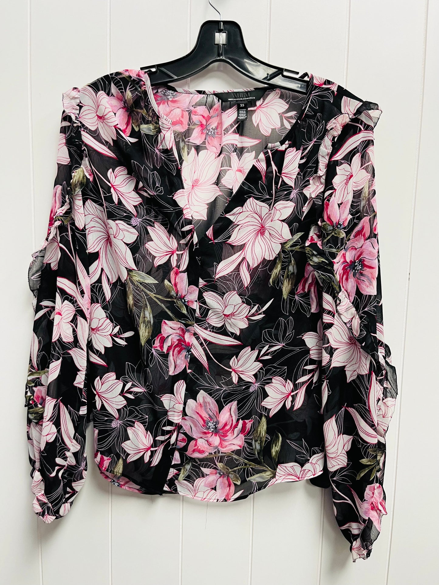 Blouse Long Sleeve By White House Black Market Size: Xs