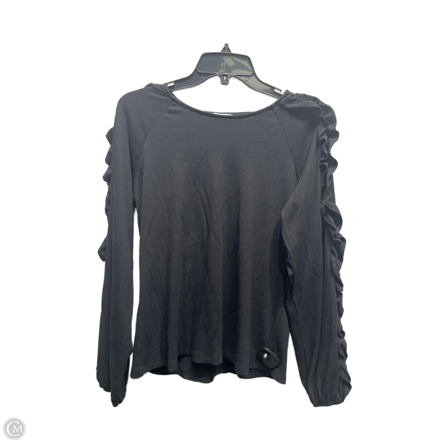 Top Long Sleeve By studio park In Black, Size: S