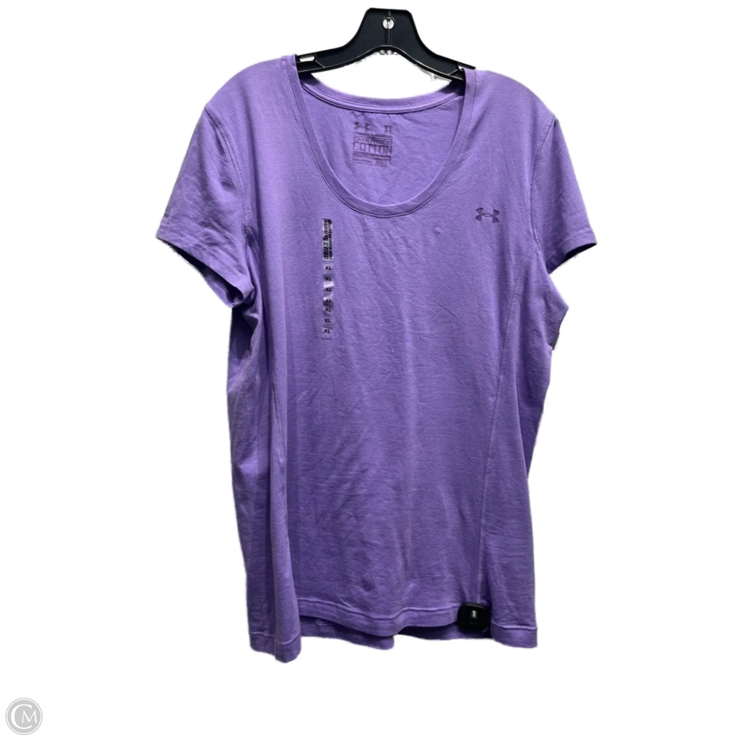 Athletic Top Short Sleeve By Under Armour In Purple, Size: Xl