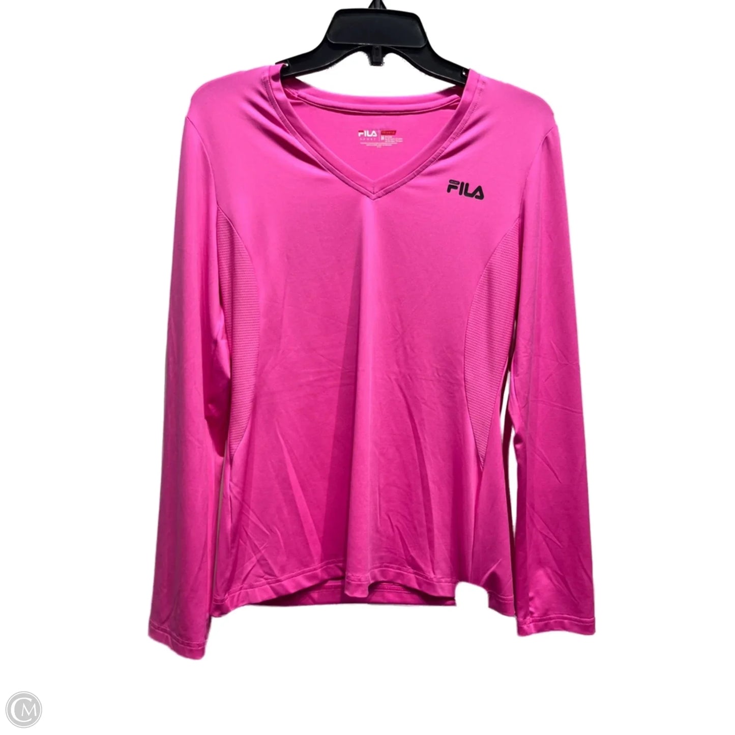 Athletic Top Long Sleeve Crewneck By Fila In Pink, Size: M