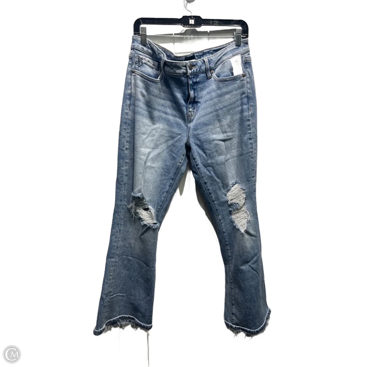 Jeans Boot Cut By Buckle Black In Blue Denim, Size: 12