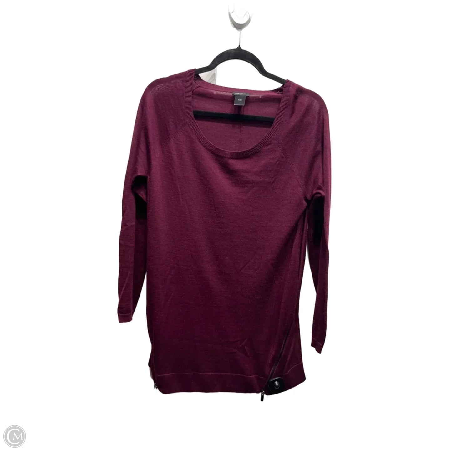 Top Long Sleeve By Ann Taylor In Maroon, Size: L