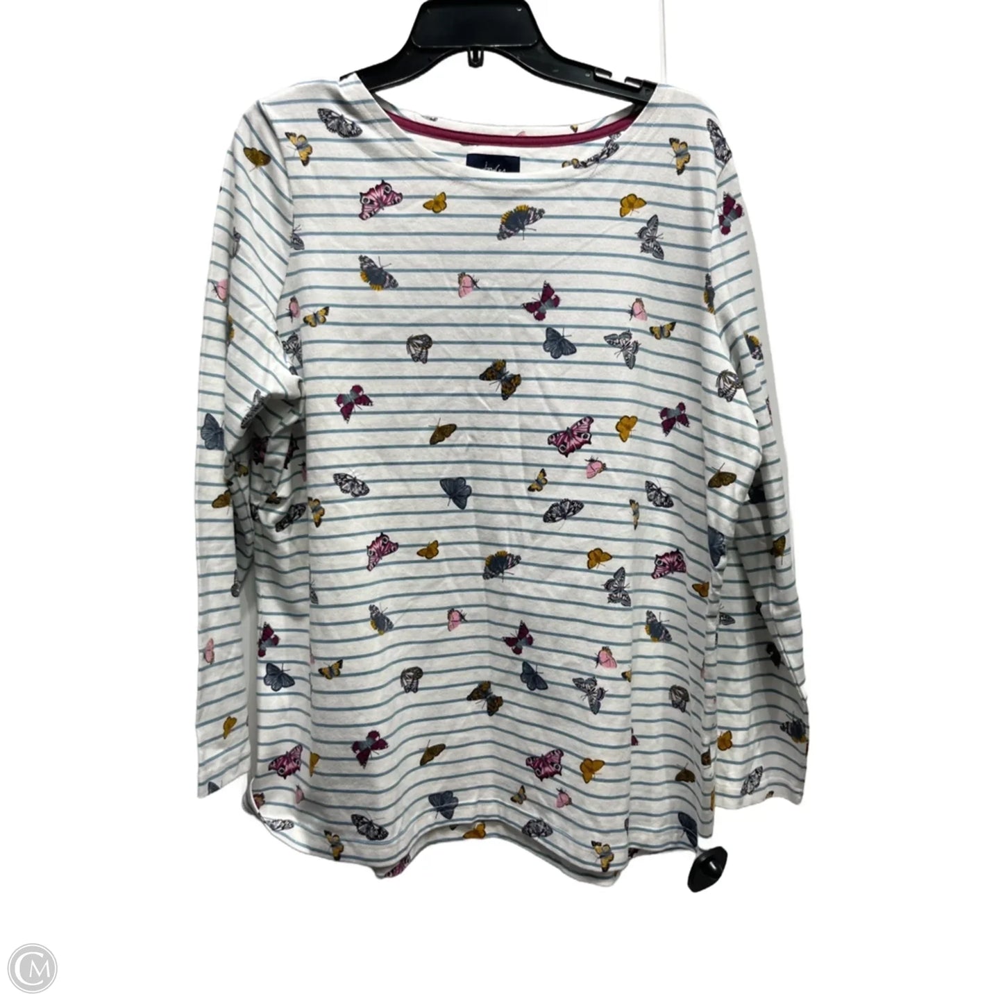Top Long Sleeve By Joules In Blue & Pink, Size: 16