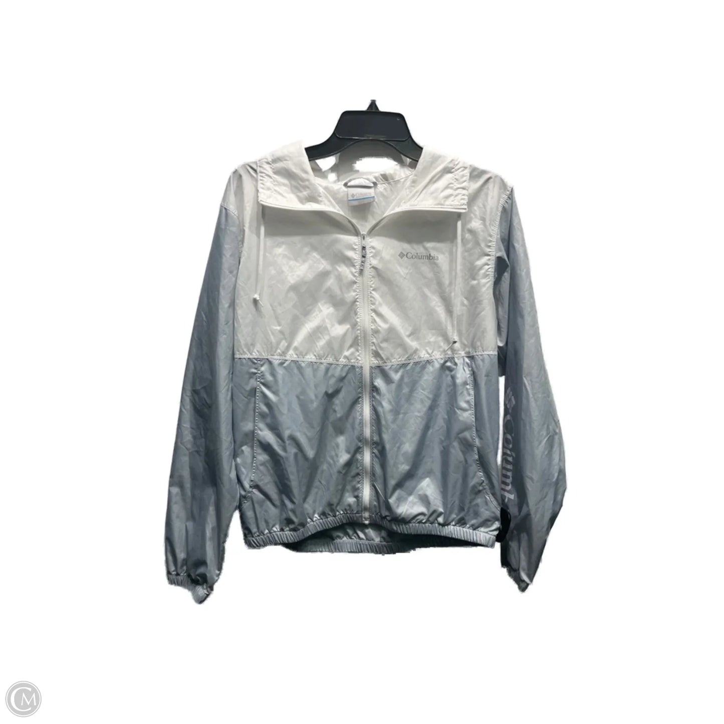 Athletic Jacket By Columbia In Grey & White, Size: S