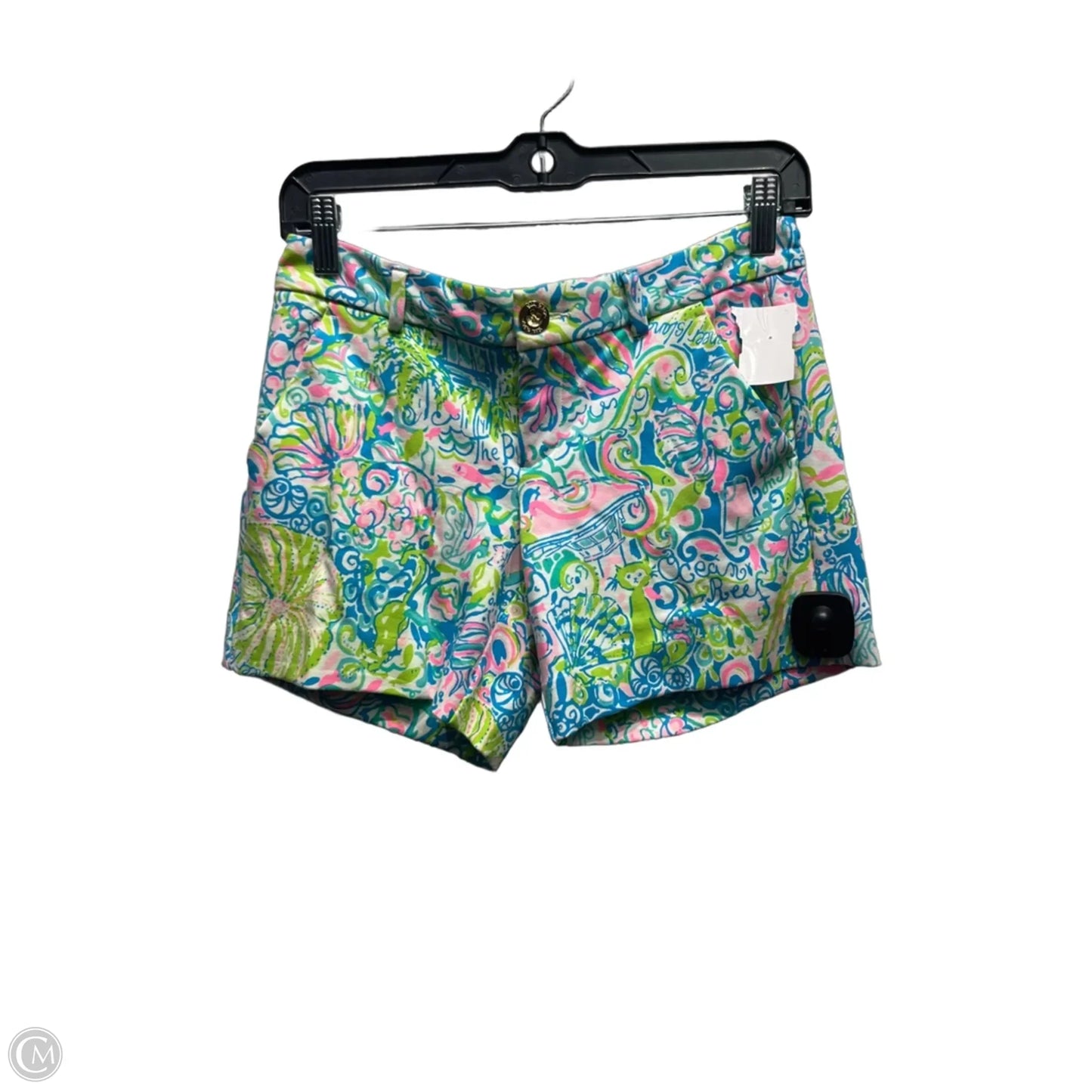 Shorts Designer By Lilly Pulitzer In Green & Pink, Size: Xxs
