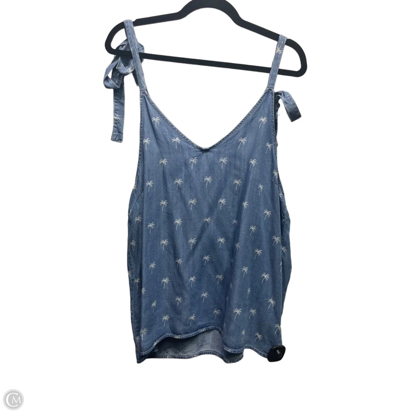 Top Sleeveless By Velvet Heart In Blue Denim, Size: L