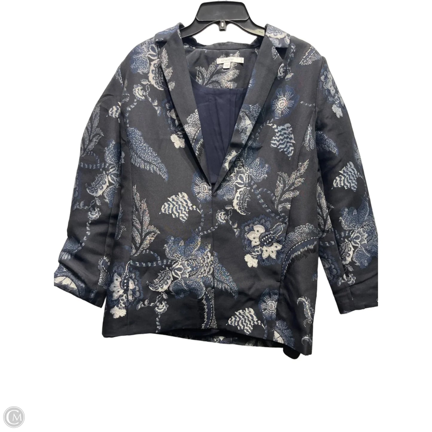 Blazer By Chicos In Blue, Size: 8