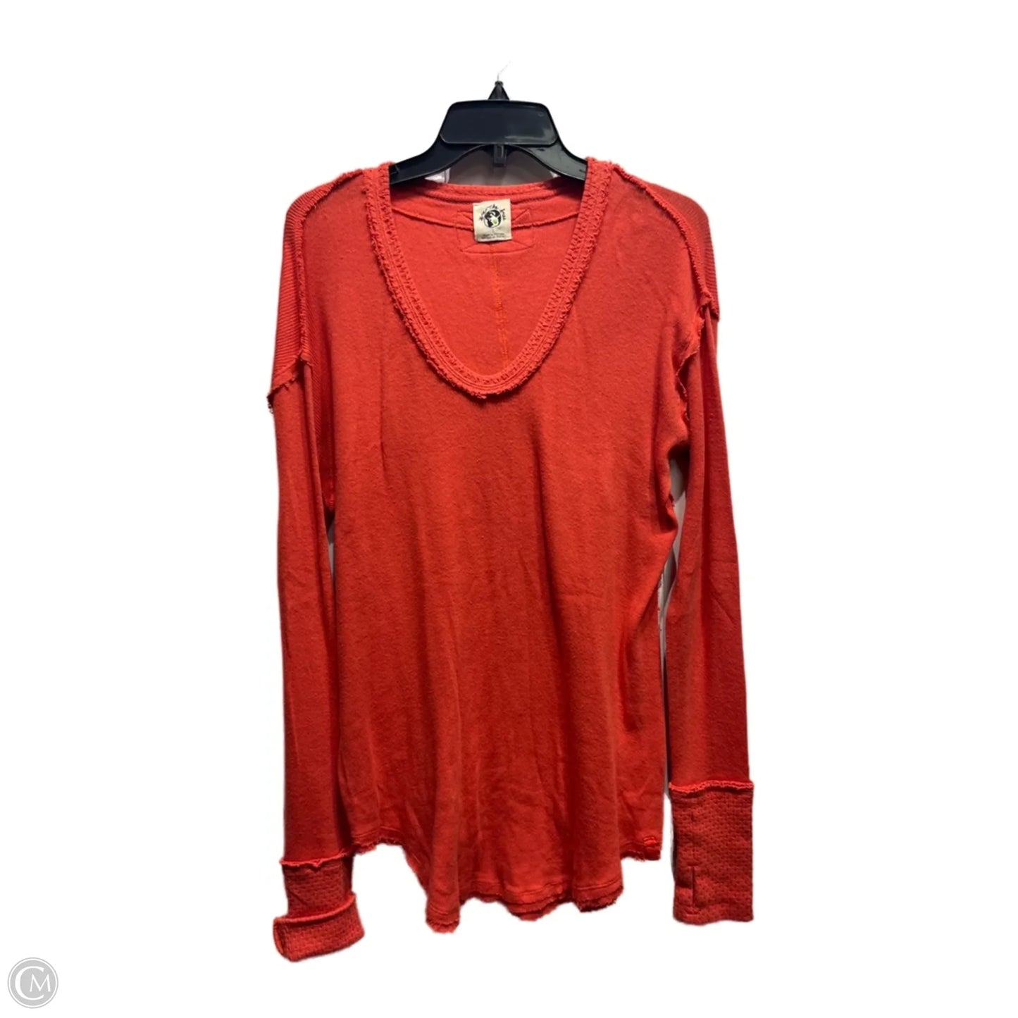 Top Long Sleeve By Free People In Orange, Size: L