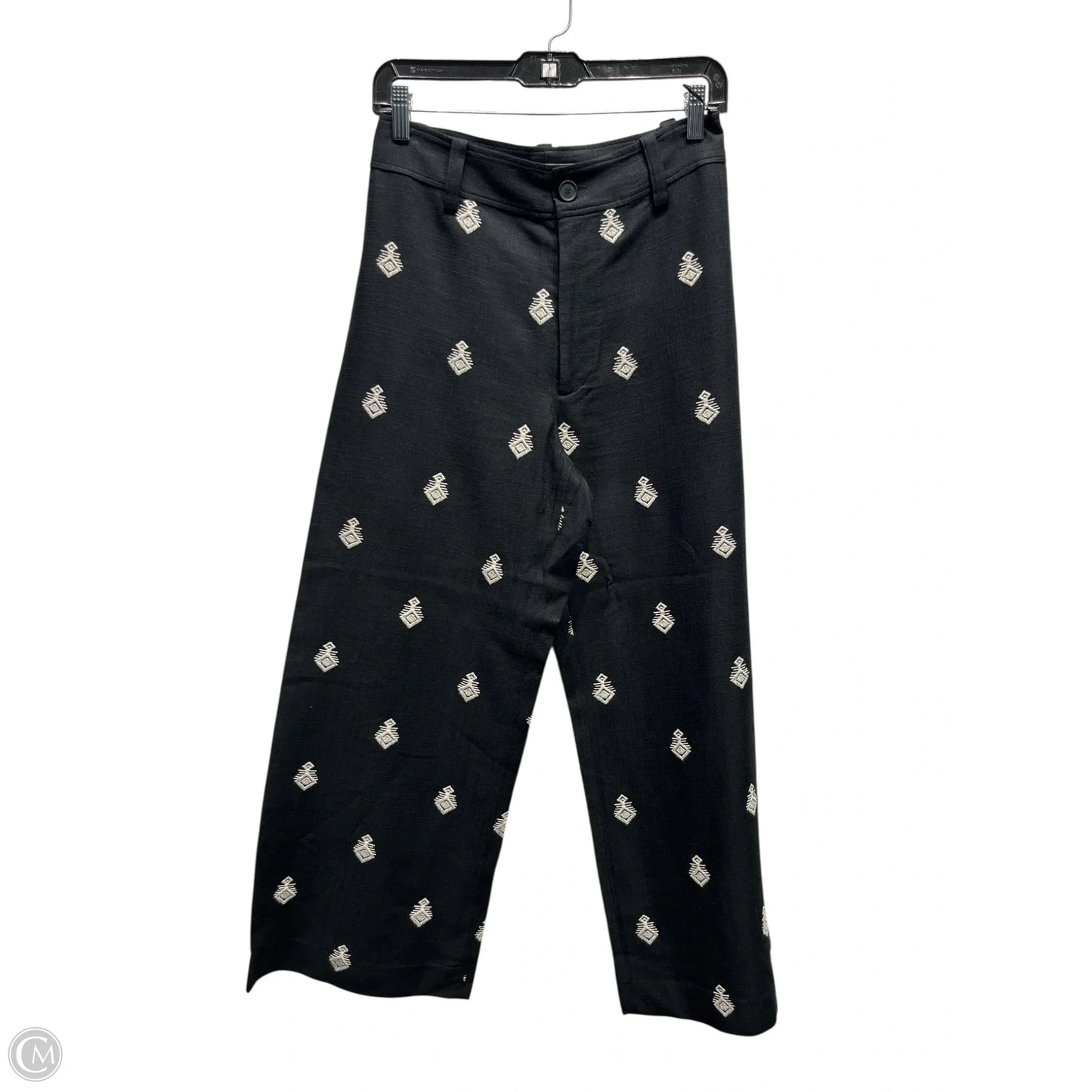 Pants Wide Leg By Zara In Black & White, Size: S