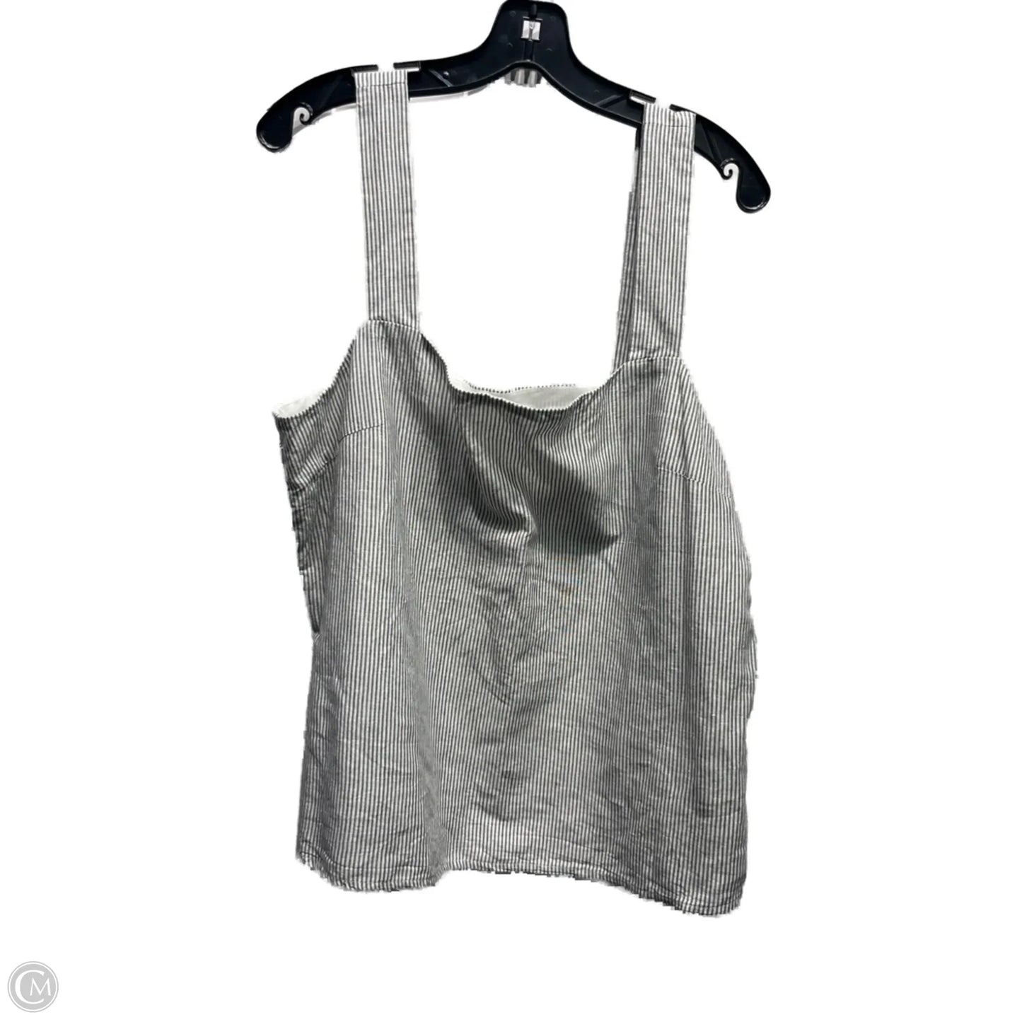 Top Sleeveless By J. Crew In Grey & White, Size: Xl