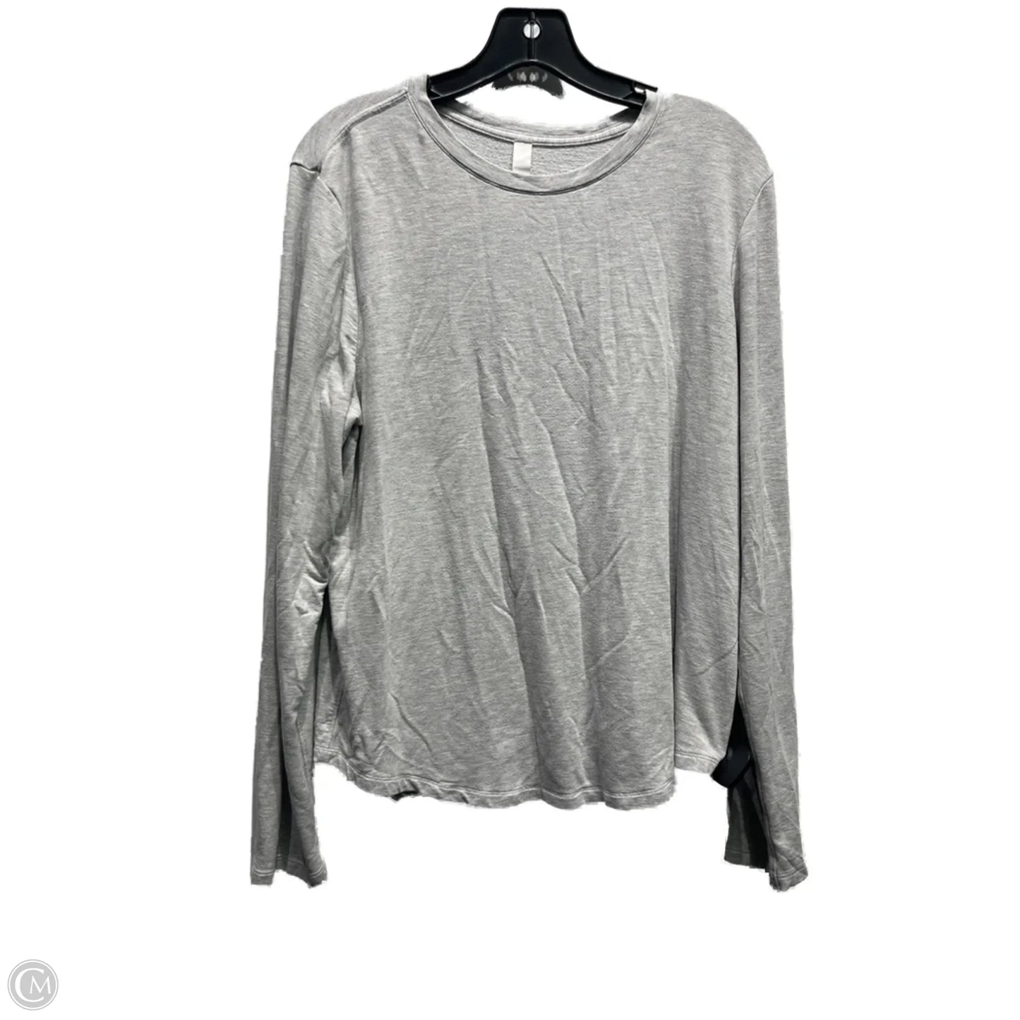 Athletic Top Long Sleeve Crewneck By Lululemon In Grey, Size: M