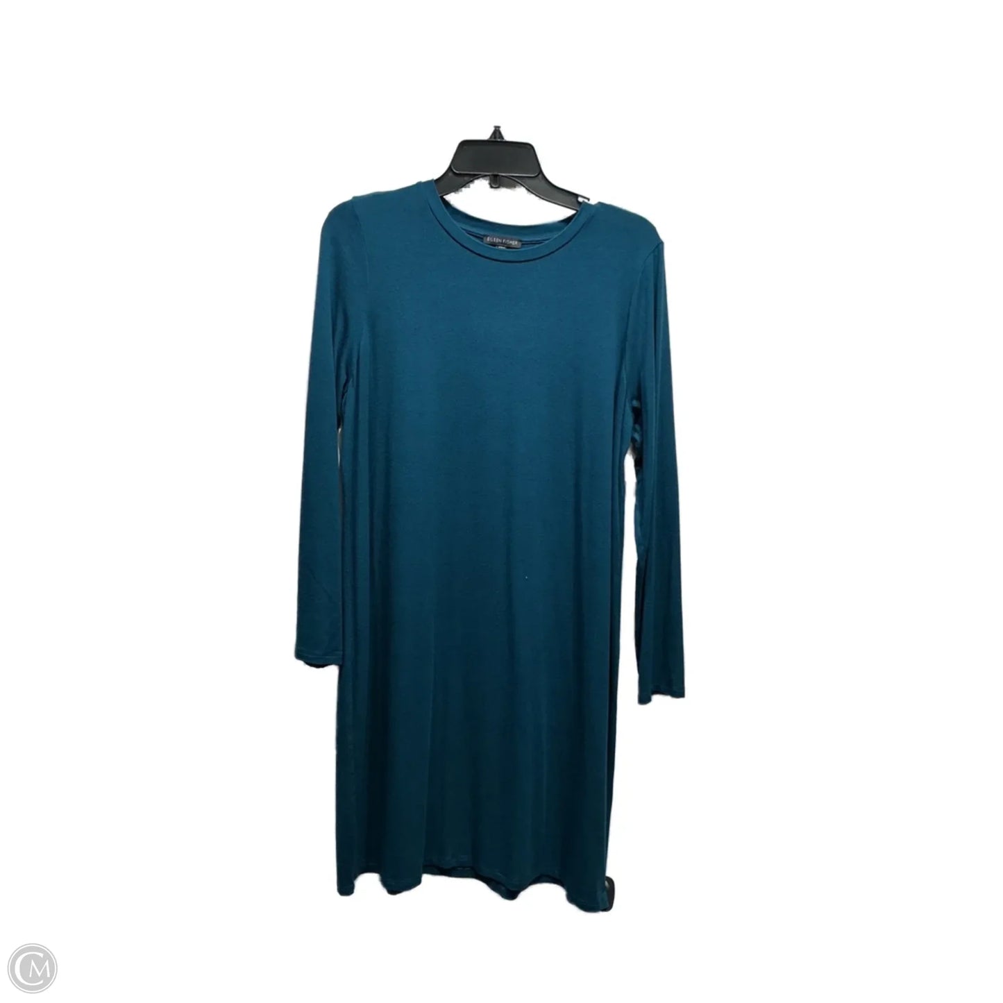 Dress Casual Midi By Eileen Fisher In Teal, Size: L