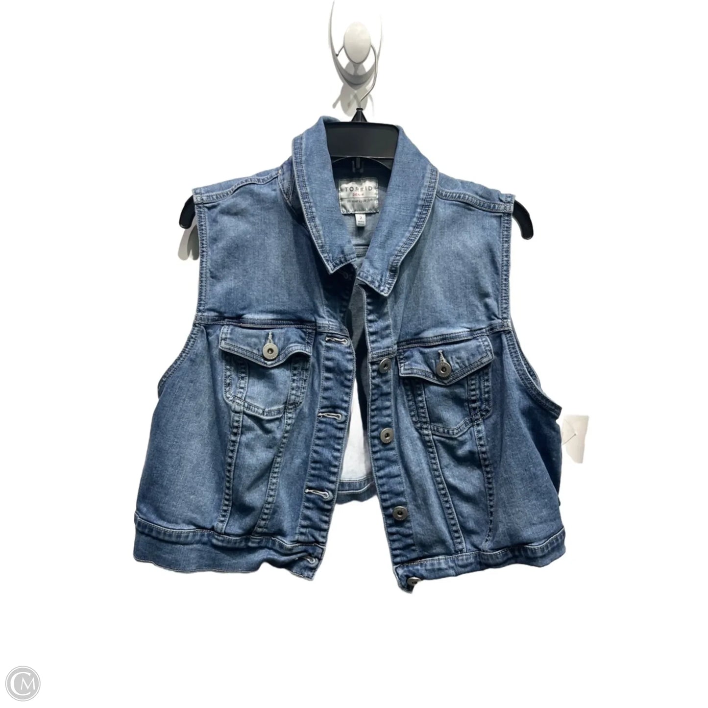 Vest Other By Torrid In Blue Denim, Size: 2x